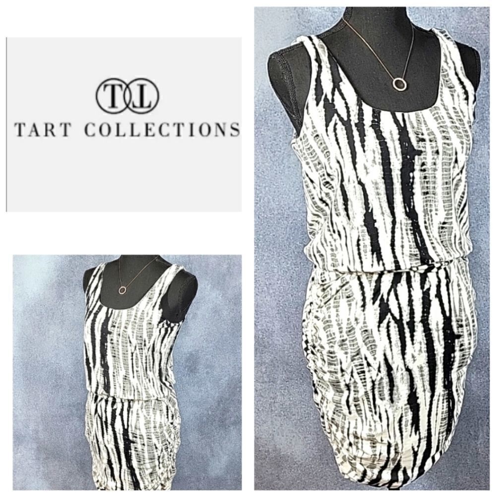 TART Collection Quin Tie-Dye Ruched Sleeveless Mini Dress